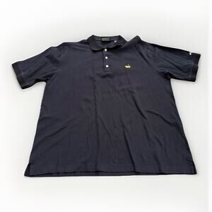 Masters Collection Mens Black Polo 60s Two-Ply Mercerized Golf Shirt Size L